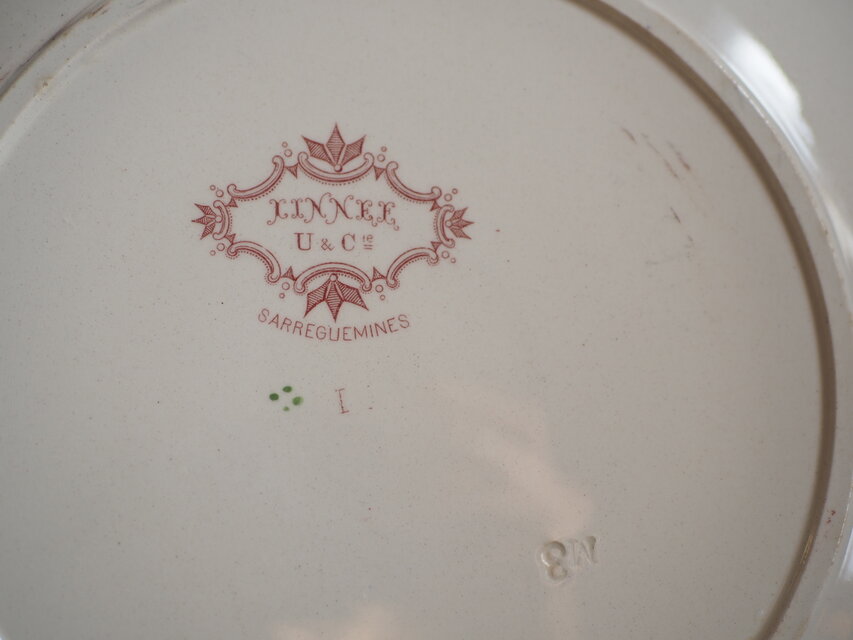 Sarreguemines antique plate lily | iichi 日々の暮らしを