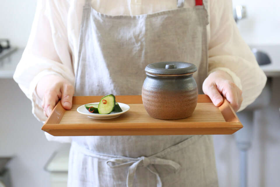 梅干しやお漬物入れにおすすめ お漬物甕（かめ）砂糖壺 鉄茶 | iichi