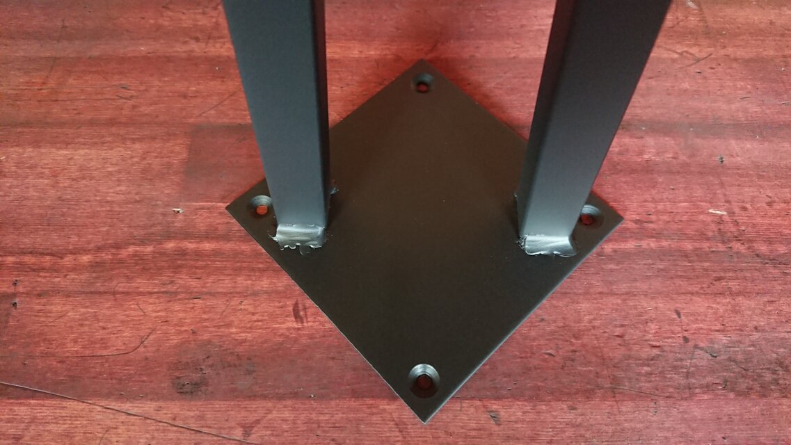 マットブラックでアイアンな極細鉄脚♪ 19×110～19×430mm V