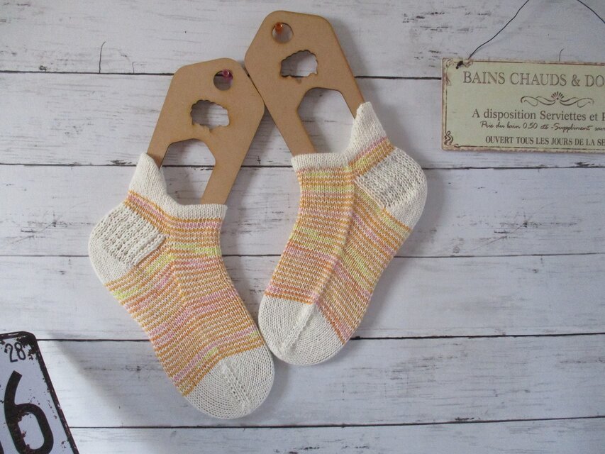 　冷え取りソックス Opal Cotton KFS 263 カーネリアン＆KFS 207 コットンホワイト