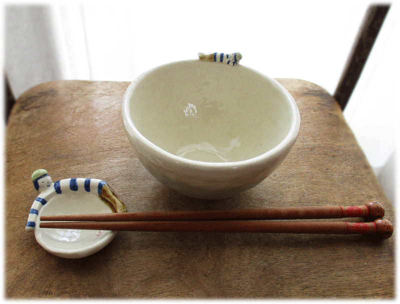 おかっぱさん　お茶碗＆豆皿【Set】