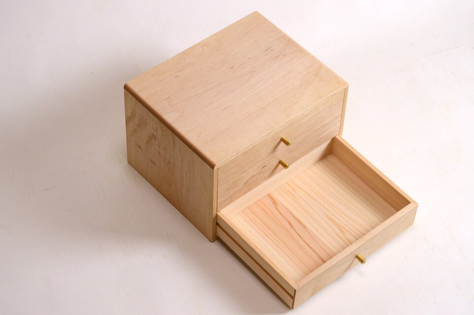 A5サイズの引き出し 3段 イタヤカエデ | iichi 日々の暮らしを心地よく