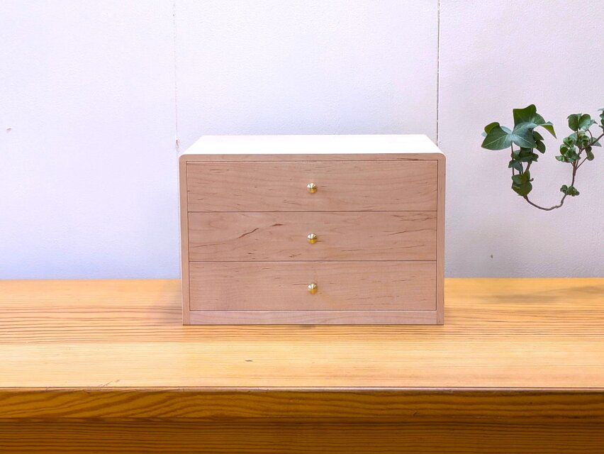 A5サイズの引き出し 3段 イタヤカエデ | iichi 日々の暮らしを心地よく