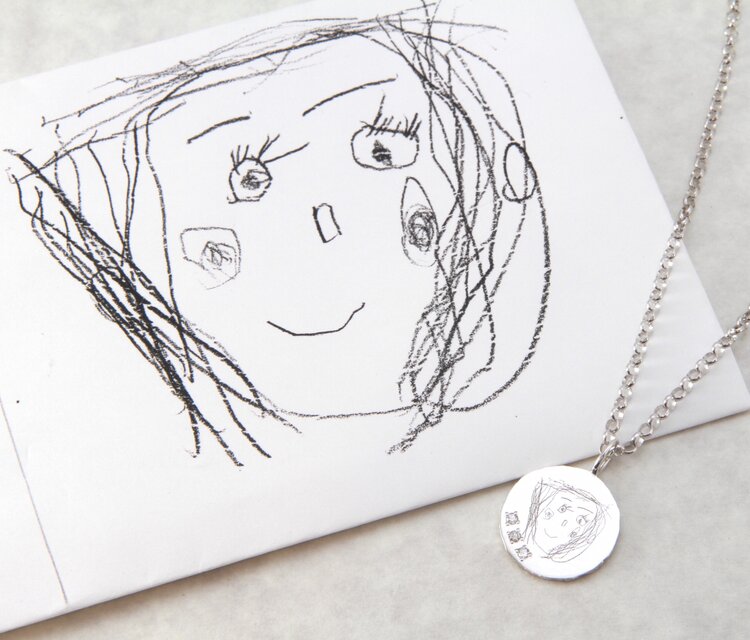 【momento】シルバー うちの子といつも一緒にいられる 刻印ネックレス-L(受注制作）