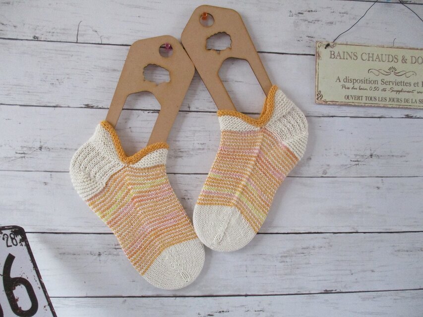 　冷え取りソックス Opal Cotton KFS 263 カーネリアン & KFS 207 コットンホワイト