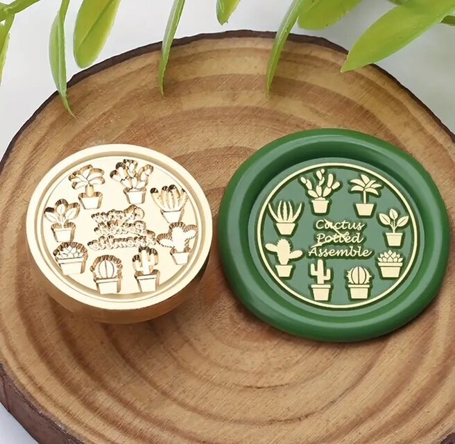 シーリングスタンプヘッド　グリーン・観葉植物シリーズ