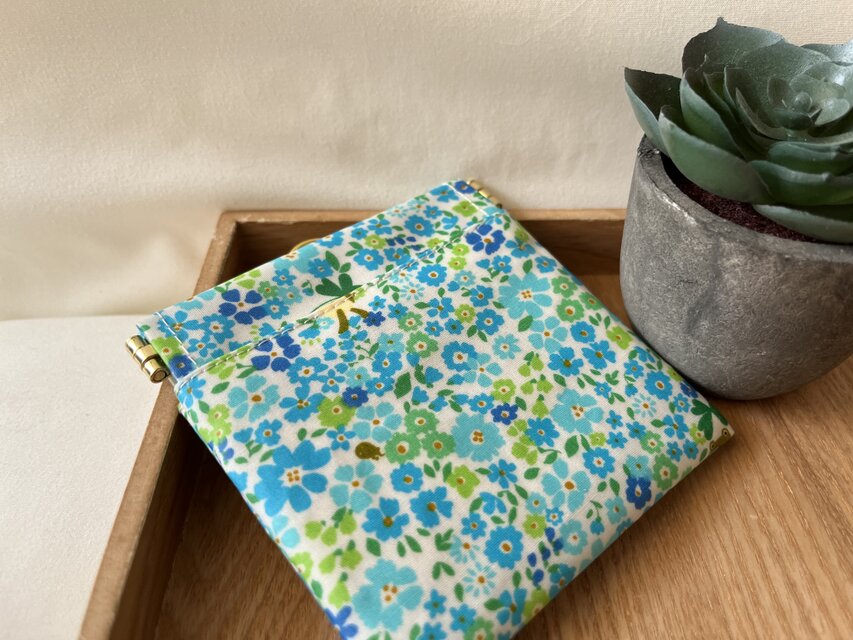 バネ口ラミネートポーチ　カエル