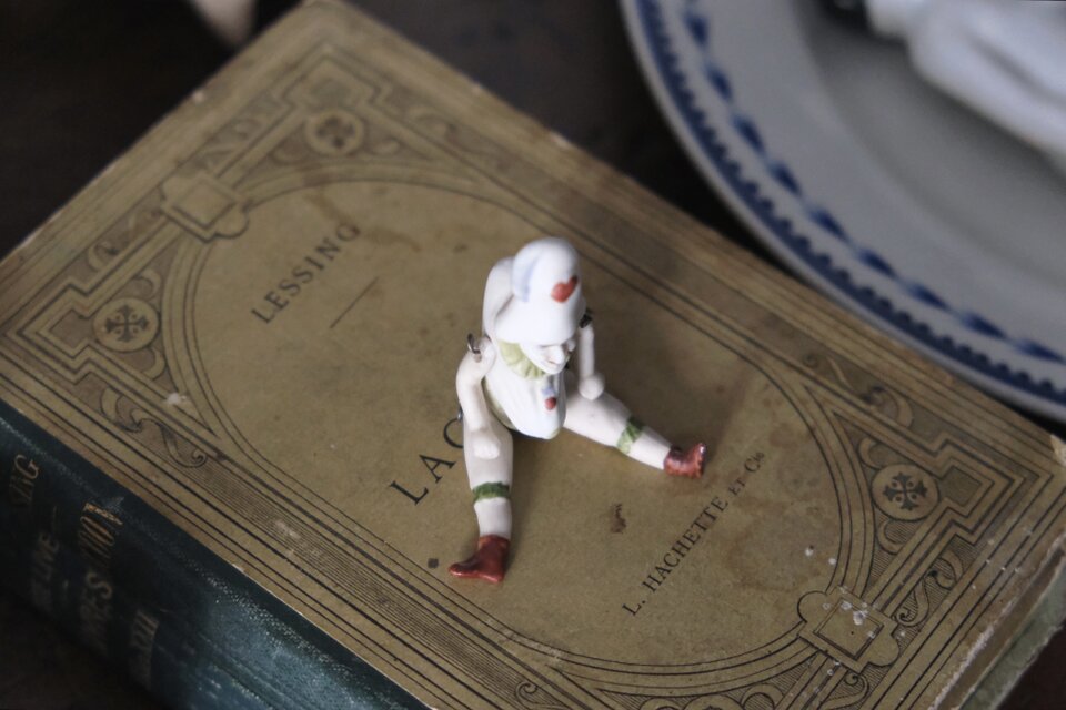 Hertwig&co 道化師プルチネッラ オール ビスクドール h7cm