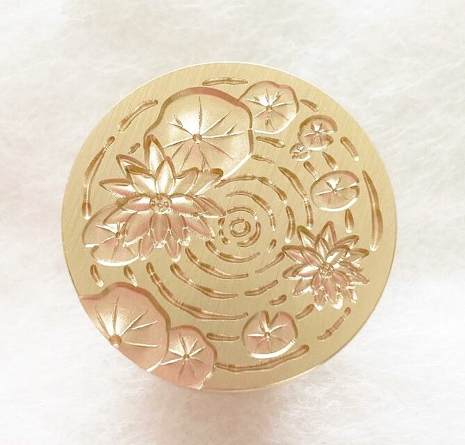 シーリングスタンプヘッド　花柄波紋シリーズ