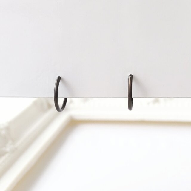 〈痛くない〉〈挟めるだけ〉～2way～ビターショコラブラウンシンプルリングイヤーカフ・イヤリング(直径約10㎜太さ約1㎜)