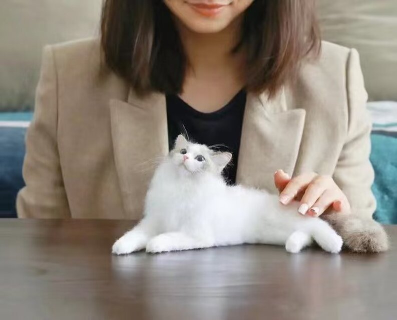 羊毛クリップペット　ポメラニアン　ホワイト　うちの子オーダー　ペット　犬 羊毛クリップペット ポメラニアン うちの子 ポメ ペット 羊毛