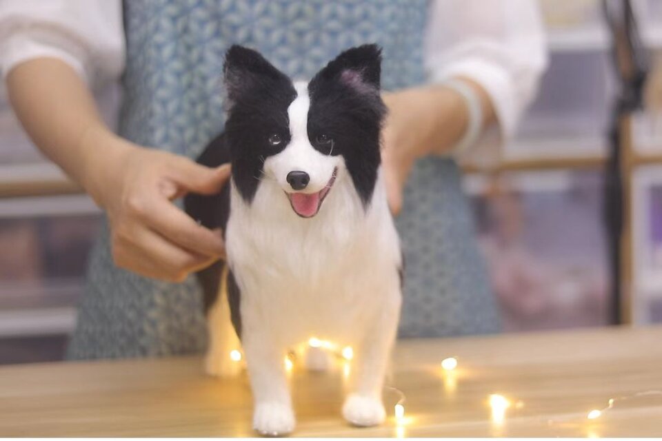 受注作製】羊毛フェルト、うちの子、犬ぬいぐるみ、フェルト犬