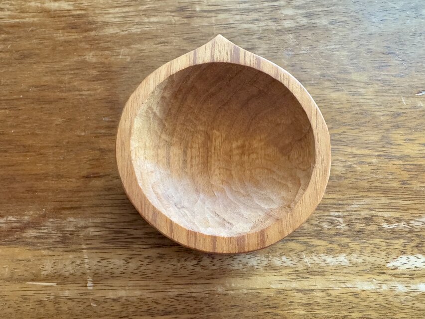 国産胡桃のコロコロとんがり小皿b