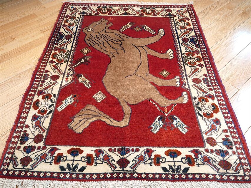 ペルシャ オールドギャッベ アマレバフト ラグ 115x95cm