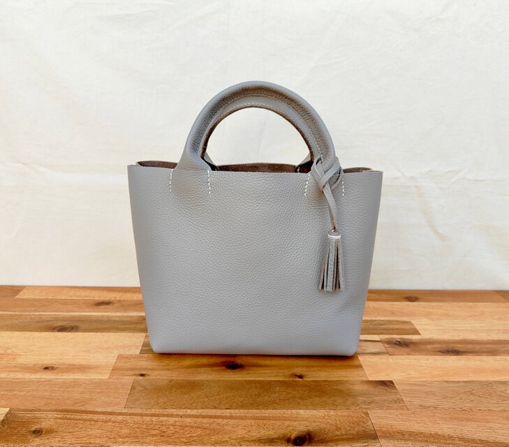 イタリアンレザーバッグ ハンドバッグ バッグインバッグ ハンドメイド