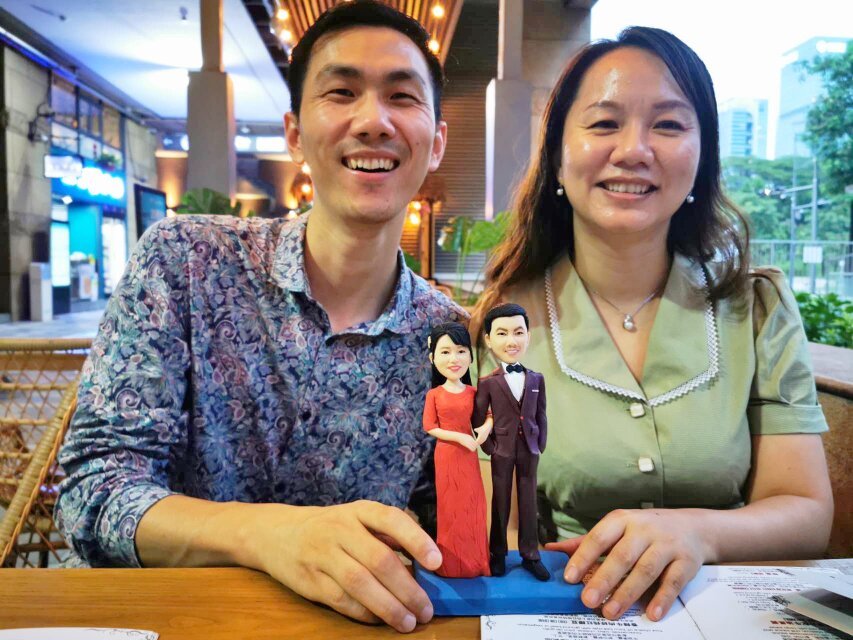 オーダーメイド 似顔絵 フィギュア カップル 両親|写真 から フィギュア|自分の人形を作る|名入れギフト 結婚祝い-