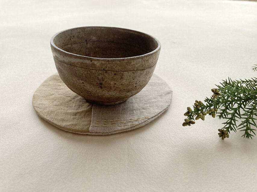 草木染め　布コースター⑥