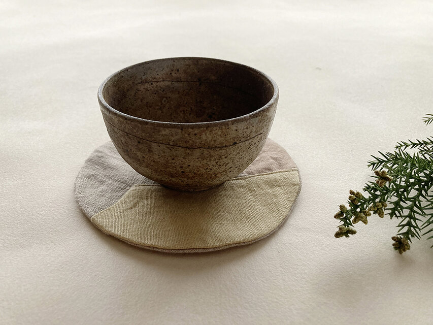 草木染め　布コースター⑦