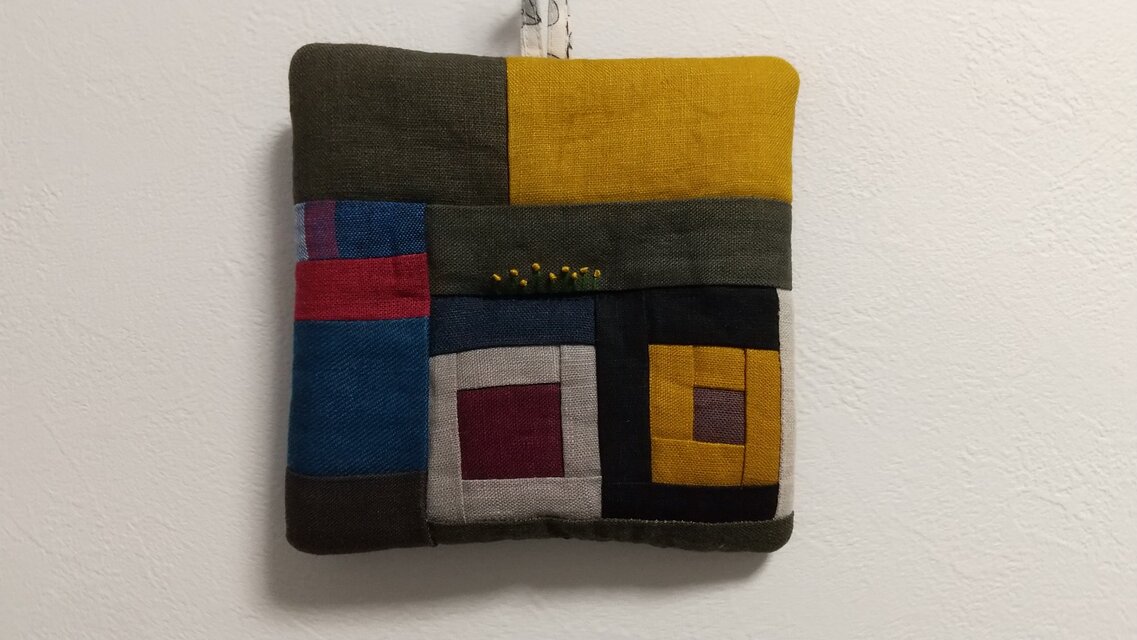 リネンのポットマット　№２