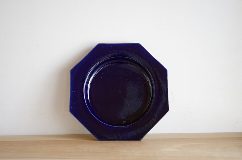 Octogonal plate・中・紺