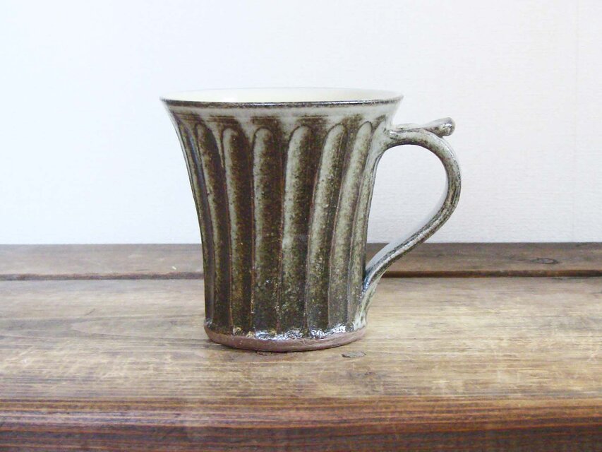 しのぎ手マグカップ（蘭越うすがけ）