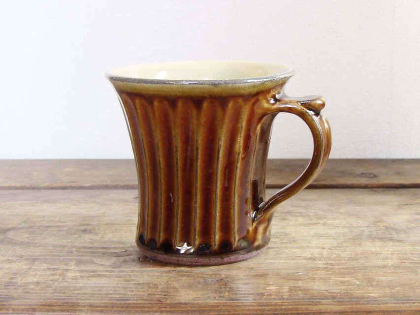 しのぎ手マグカップ （飴）