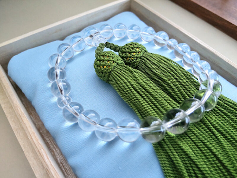 水晶のお念珠/ 柳