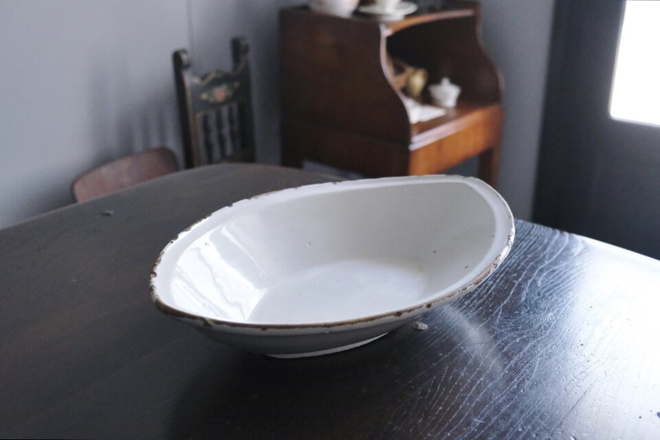 Mousters ムスティエ 舟形 ボウル サラディエ 南仏 36.5cm