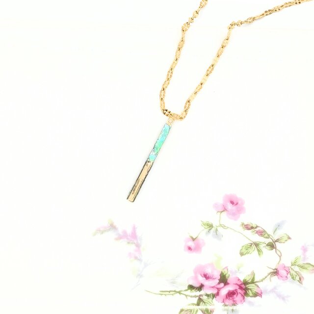 螺鈿の煌めきスティックネックレス【2163】