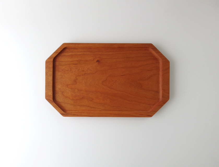 おもてなしプレート【ブラックチェリー/Mサイズ】木のお皿　トレイ　ウッドプレート