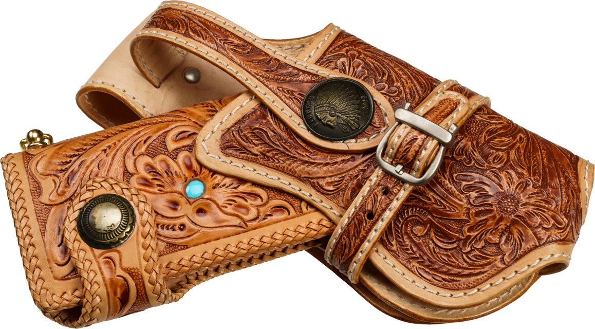 バイカーズウォレット 4点セット 本革 牛革 タイコーズ風 メンズ