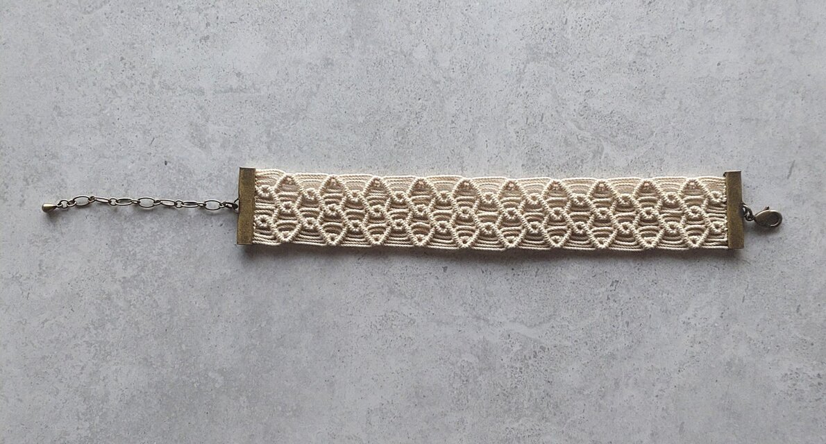 ブレスレットフェンス　マクラメレース　アジャスター　