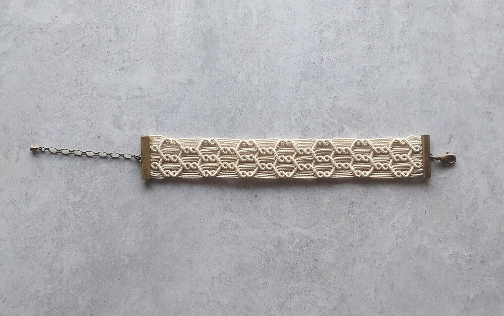 ブレスレットフェンスW　マクラメレース　アジャスター　