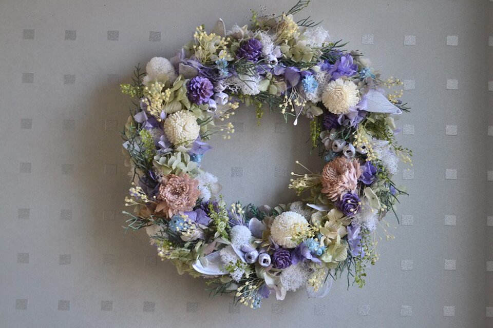 【送料半額＊母の日直前キャンペーン】ウォーターパープルwreath