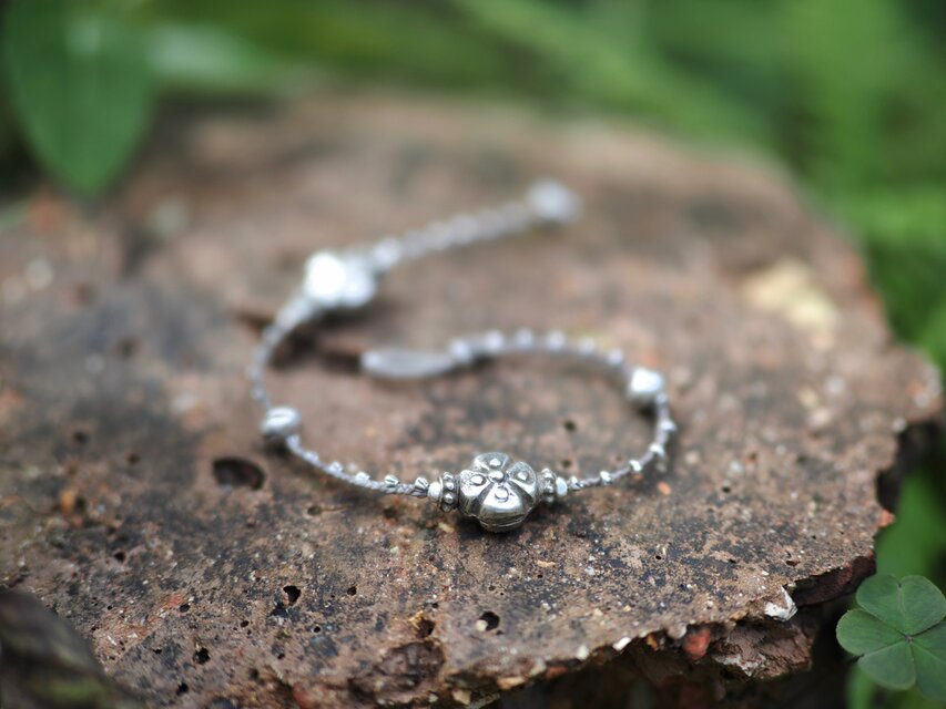 -Afgan silver- code bracelet