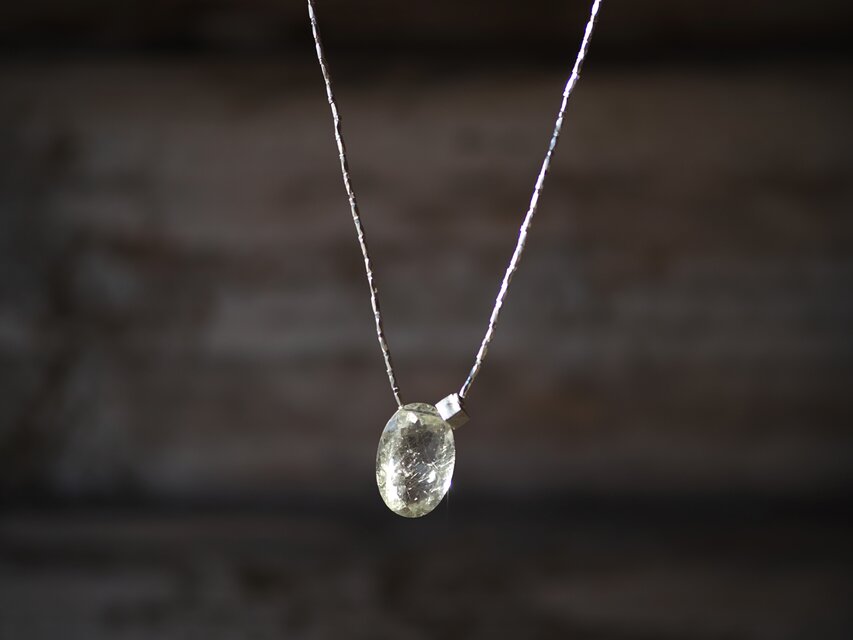 -Rutilated quartz- long pendant