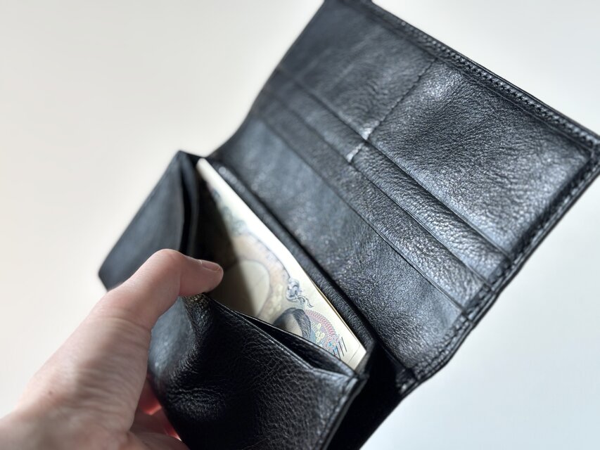 風琴マチ札入れ ( アマンダオイル ) ｜ 兵庫県産/革財布/クラシック