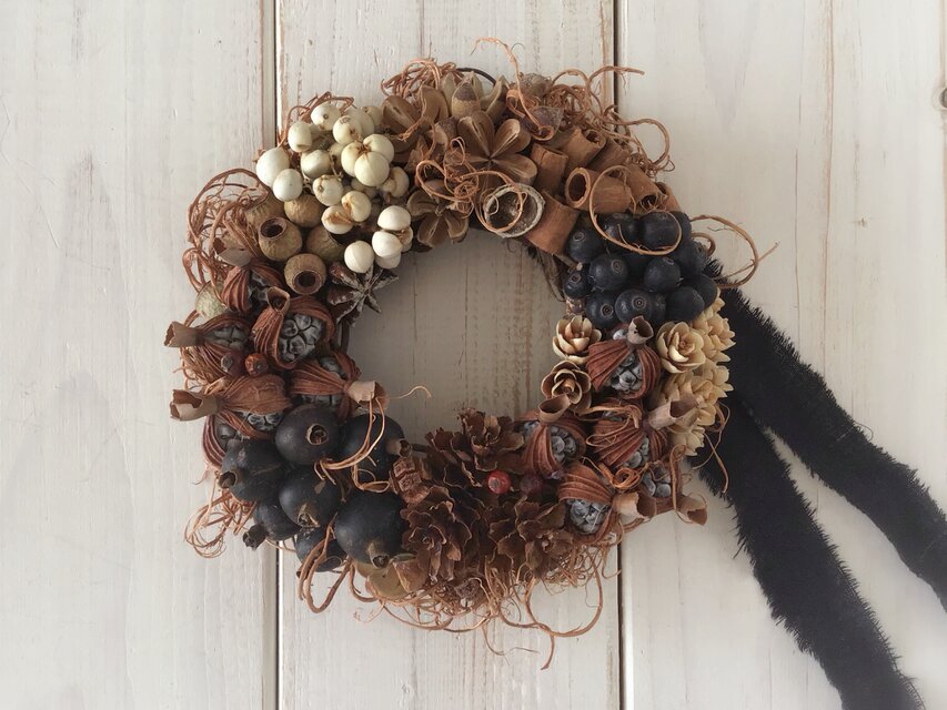 木の実のミニリース 002(13.5cm)