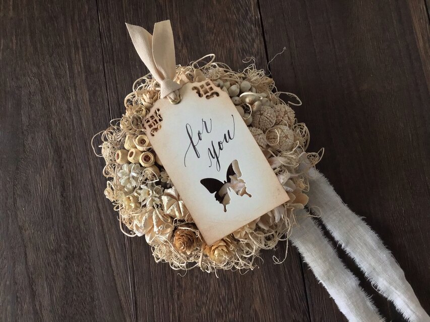 木の実のミニリース 003(13.5cm) | iichi 日々の暮らしを心地よくする