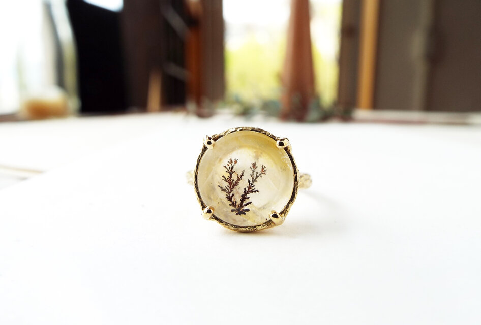 一点物】デンドリティッククォーツのリング（陽だまり） | iichi