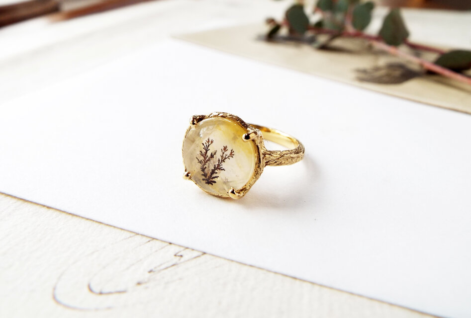 一点物】デンドリティッククォーツのリング（陽だまり） | iichi