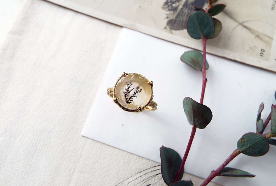 一点物】デンドリティッククォーツのリング（陽だまり） | iichi 日々