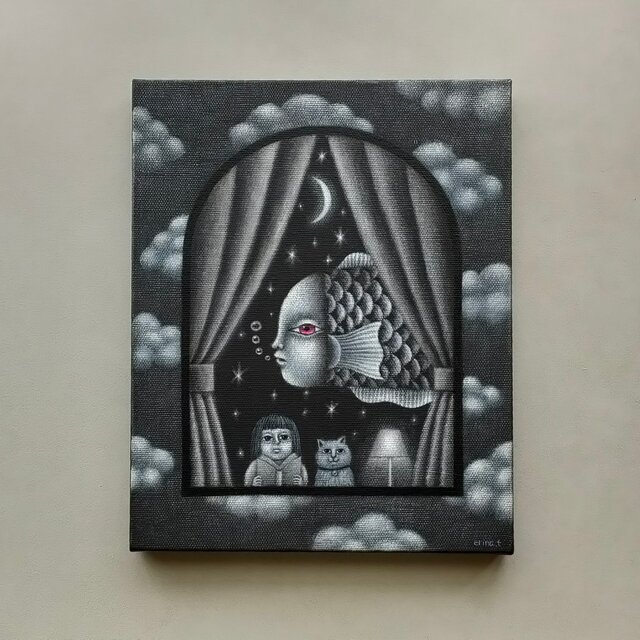 原画「読書の時間」キャンバス F3号