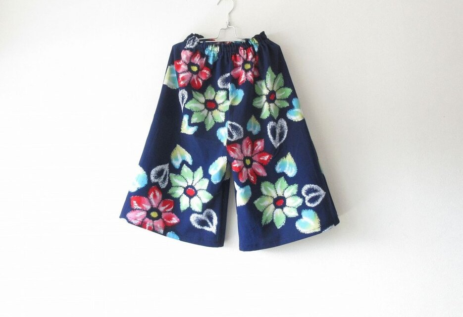 ☆浴衣ガウチョパンツ☆花柄♪/31kg067