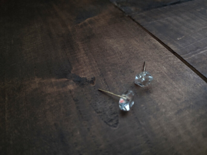 K14gfピアス/ ハーキマーダイヤモンド