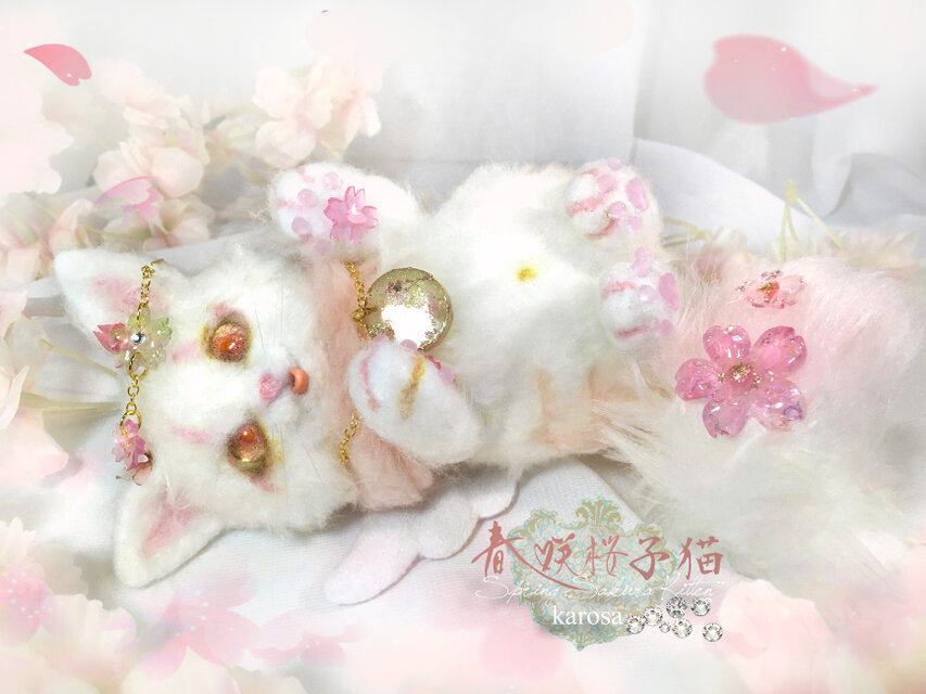 子猫ちゃんのバッグチャーム♡ストラップ♡アートドール