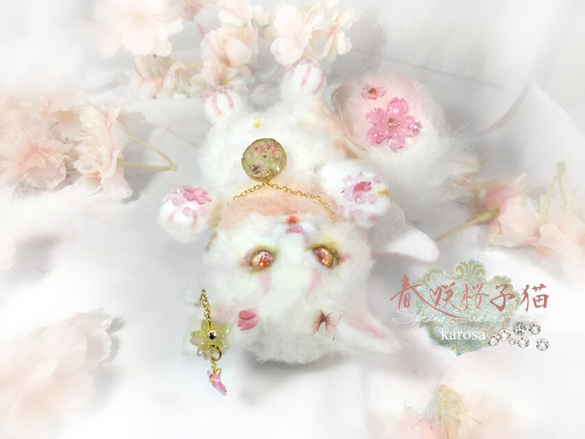 エキゾチックショートヘア 猫 アートドール 羊毛フェルト