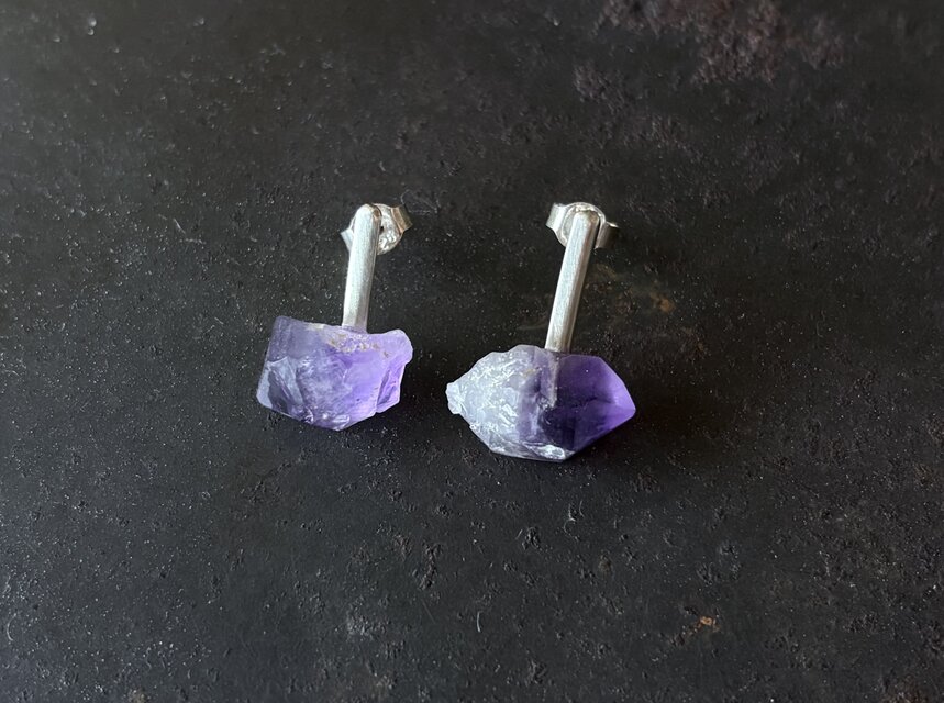 アメシスト　ピアス