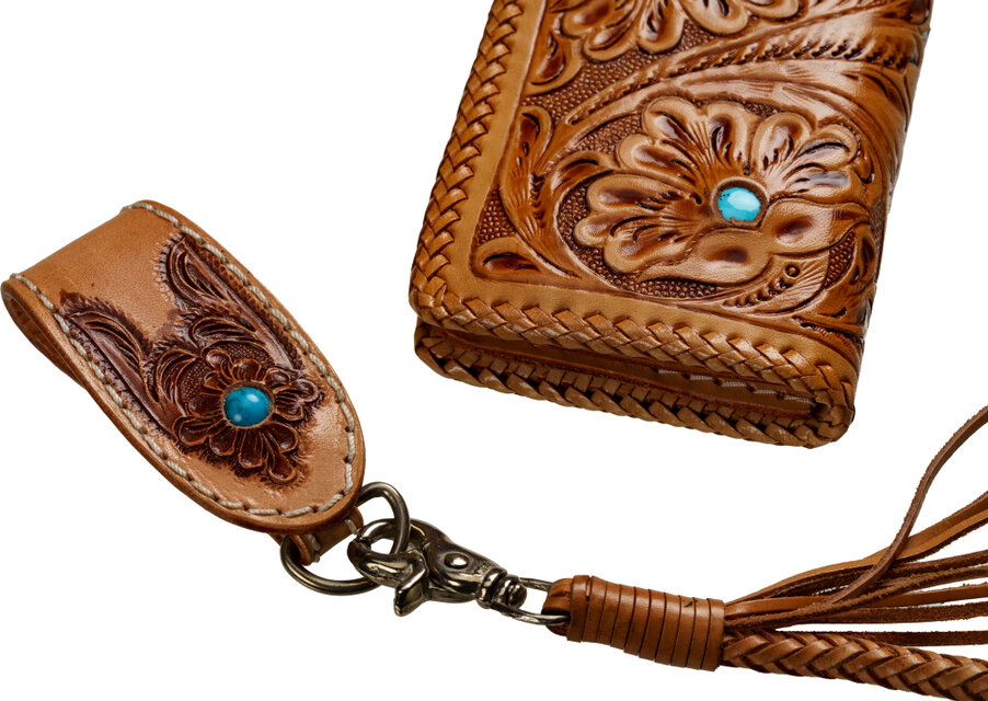 バイカーズウォレット 4点セット 牛革 タイコーズ風 メンズ 長財布 限定 C バイカーズウォレット 4点セット 牛革 タイコーズ風 長財布 YKK