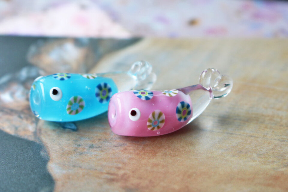 ガラスの鯉のぼり　ミニチュア置き飾り